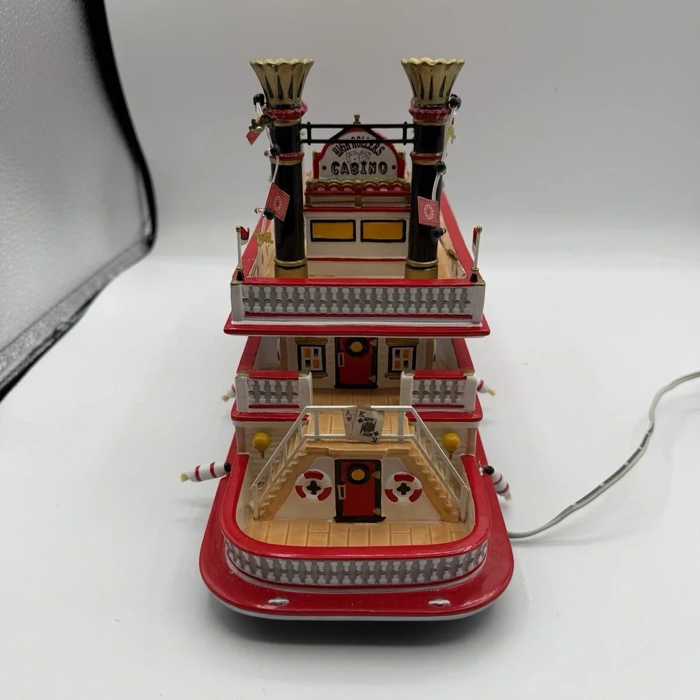Vintage Department 56‎ High Rollers Riverboat Casino Snow Village Lights Up 2003
